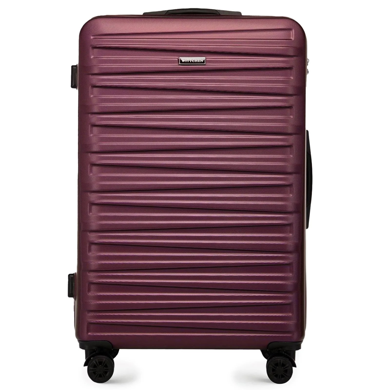WITTCHEN Skyspeed Line Valigia grande Valigia rigida ABS Valigia grande Rolling Trolley Check-In Valigia da viaggio Serratura a combinazione Manico telescopico 4 Ruote Maroon Ryanair/ITA Airways - immagine 1