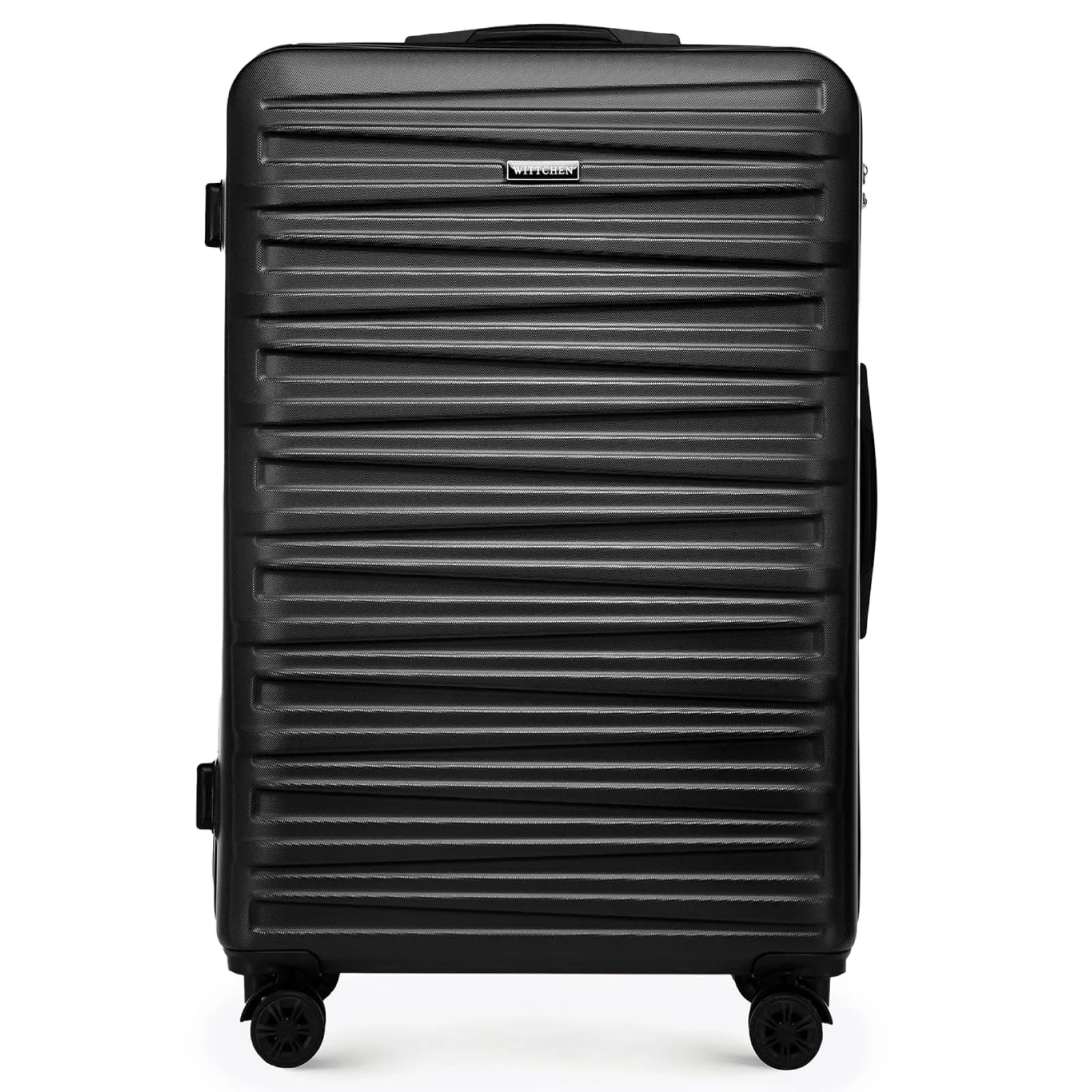 WITTCHEN Skyspeed Line Valigia grande Valigia rigida ABS Valigia grande Rolling Trolley Check-In Valigia da viaggio Serratura a combinazione Manico telescopico 4 Ruote Nero Ryanair/ITA Airways - immagine 1