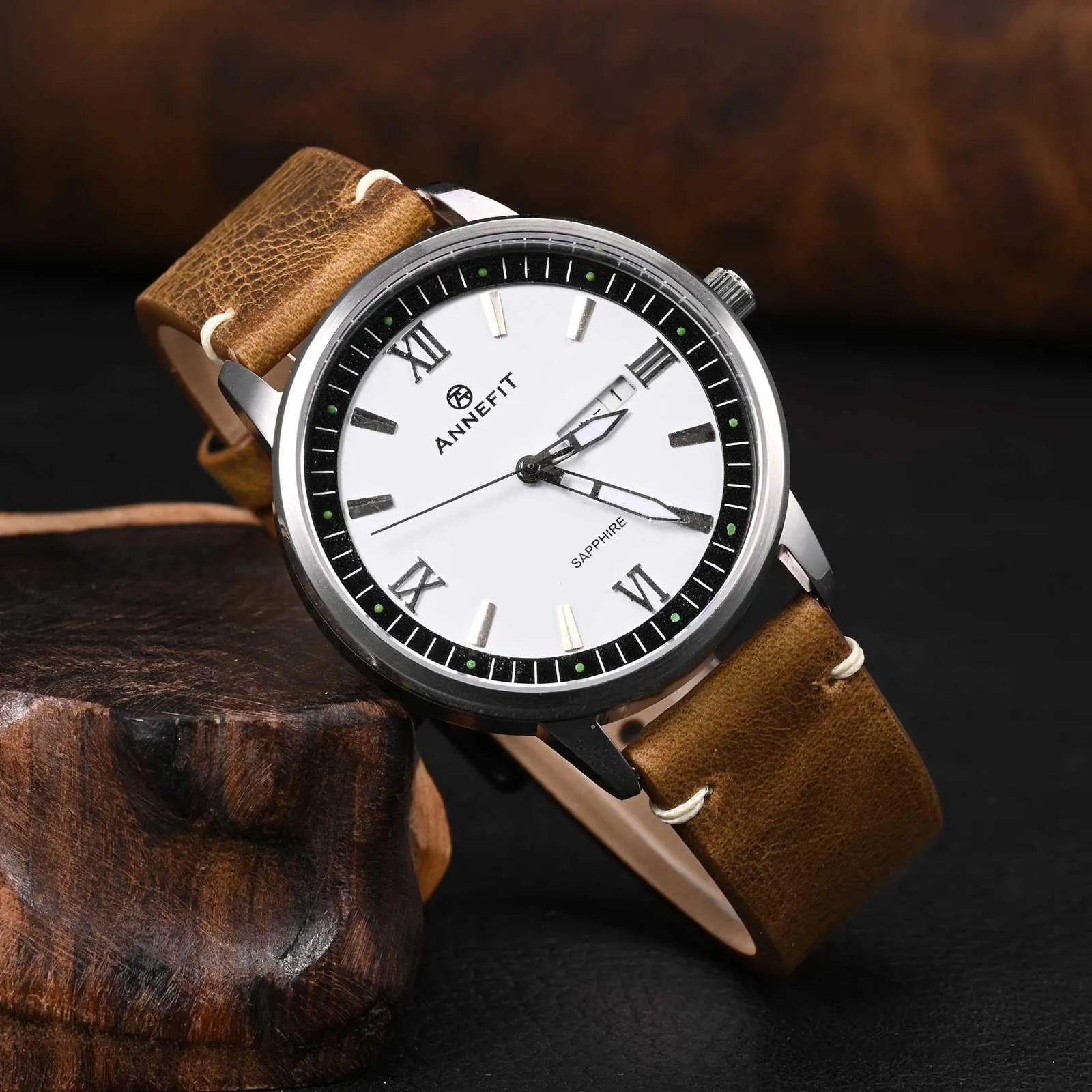 ANNEFIT Vintage Cinturino Orologio per Uomo Donna, Cinturini in Pelle Italiana, Sgancio Rapido e Fibbia Nera, Larghezza della banda 20mm (Giallo Marrone) - immagine 2