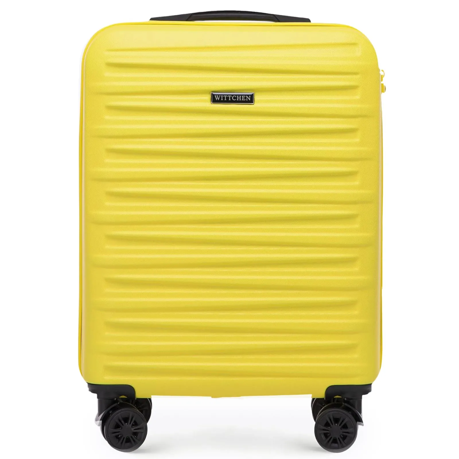 WITTCHEN Skyspeed Line Trolley da Cabina Piccolo in ABS - Bagaglio Rigido con Chiusura a Codice, Manico Telescopico e 4 Ruote Multidirezionali - Giallo Vivace Ryanair/ITA Airways/Wizz Air - immagine 1