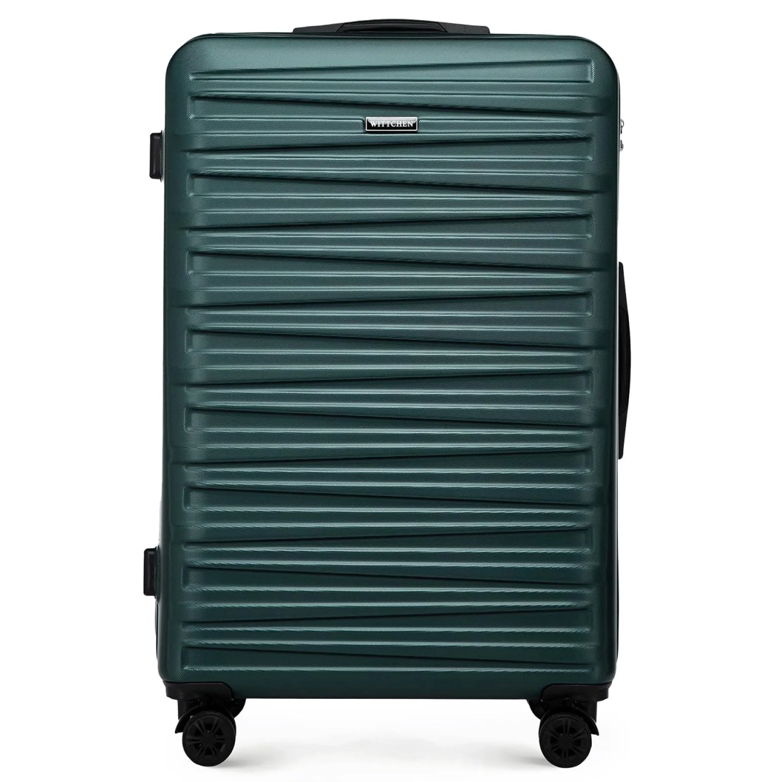 WITTCHEN Skyspeed Line Valigia grande Valigia rigida ABS Valigia grande Rolling Trolley Check-In Valigia da viaggio Serratura a combinazione Manico telescopico 4 Ruote Verde Ryanair/ITA Airways - immagine 1
