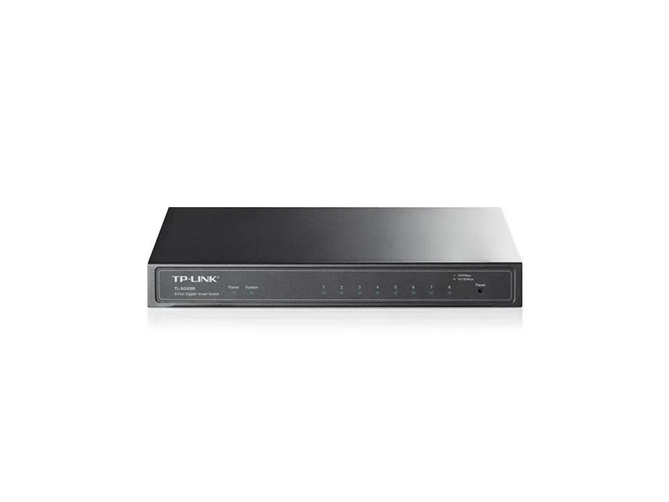 TP-Link T1500G-8T(TL-SG2008) Gestito L2 Gigabit Ethernet (10/100/1000) Nero - immagine 1
