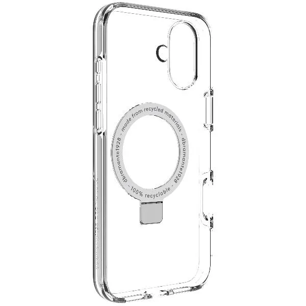 Dbramante 1928 Iceland Ultra D3O Ms Kick Custodia In Plastica Riciclata Magsafe Con Stand Iphone 16 Plus Trasparente IUK7CL006295 - immagine 1