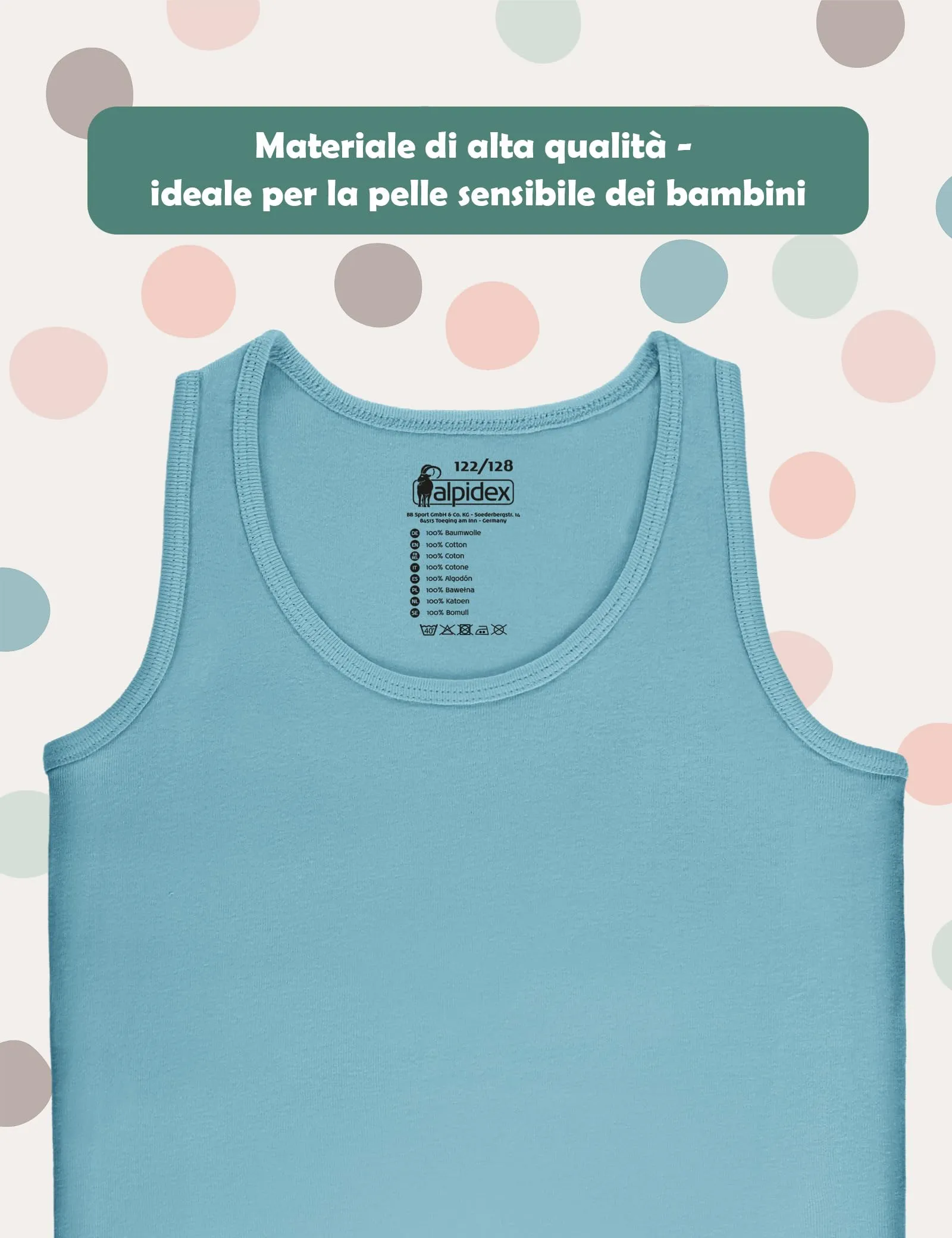ALPIDEX Canottiera Bambina Set 5 Cotone Intima Bimba Cupcake 4-6 Anni - immagine 7