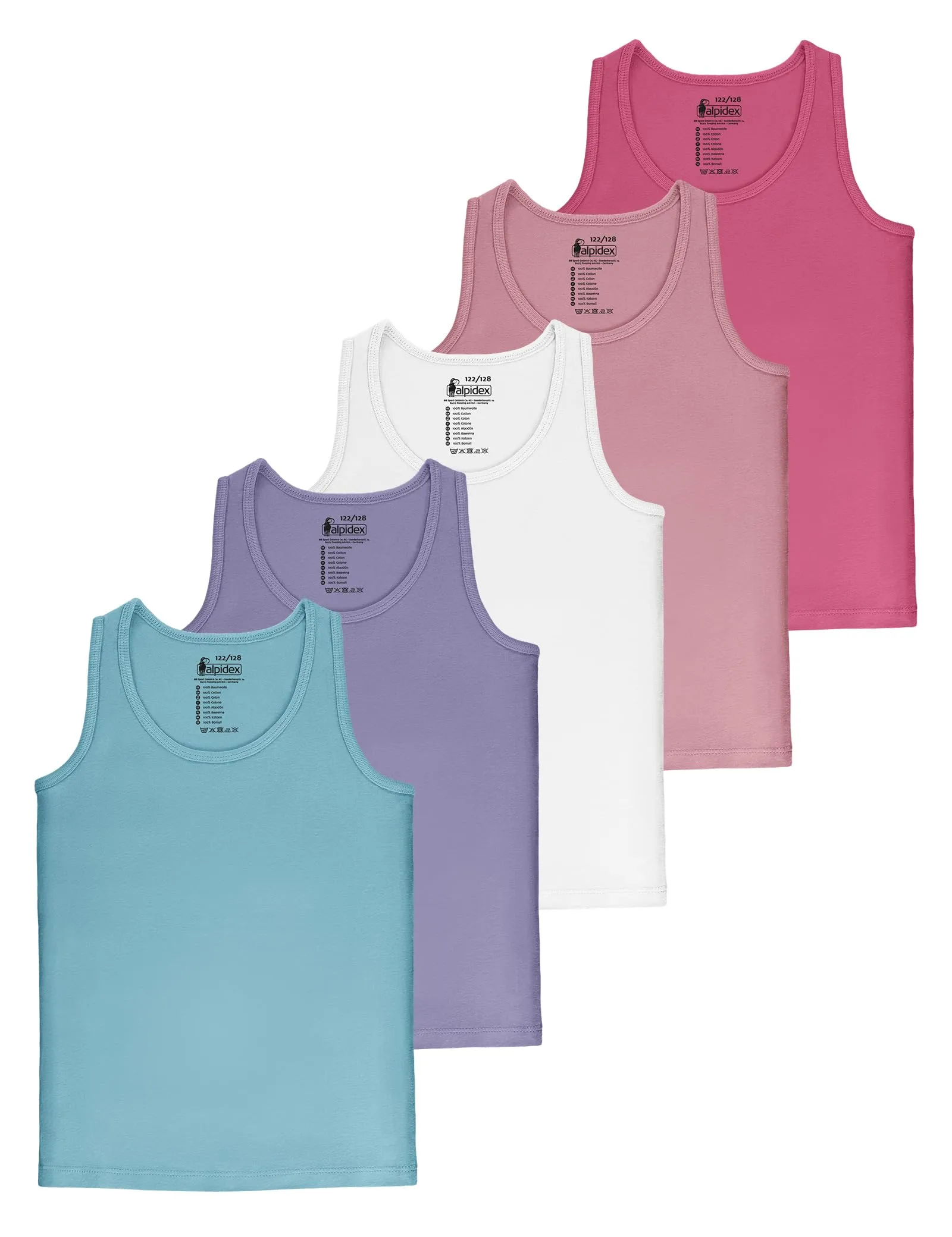 ALPIDEX Canottiera Bambina Set 5 Cotone Intima Bimba Cupcake 7-8 Anni - immagine 1