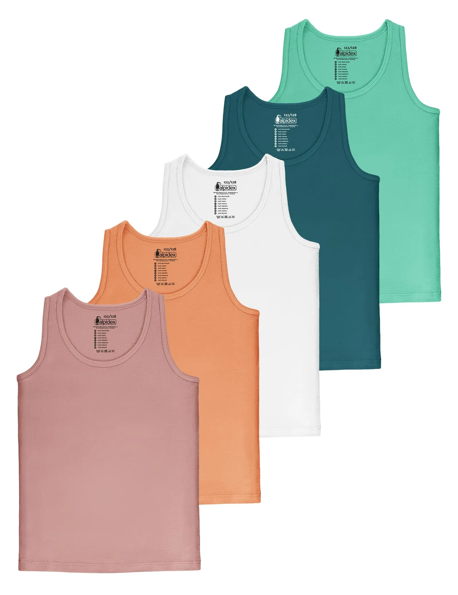 ALPIDEX Canottiera Bambina Set 5 Cotone Intima Bimba Muffin 4-6 Anni - immagine 1