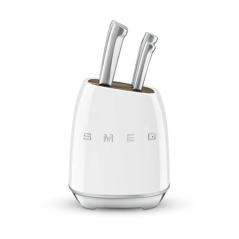 Smeg Ceppo Portacoltelli con set coltelli Kbsf02wh Bianco - immagine 1