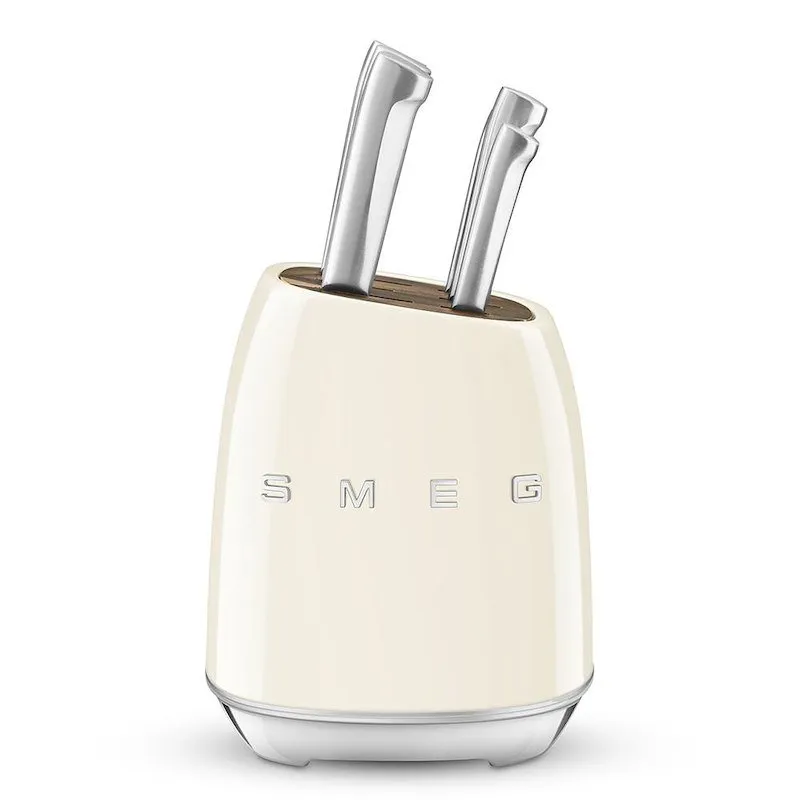 Smeg Ceppo con coltelli 50's Style Kbsf02cr Panna Lucido - immagine 1