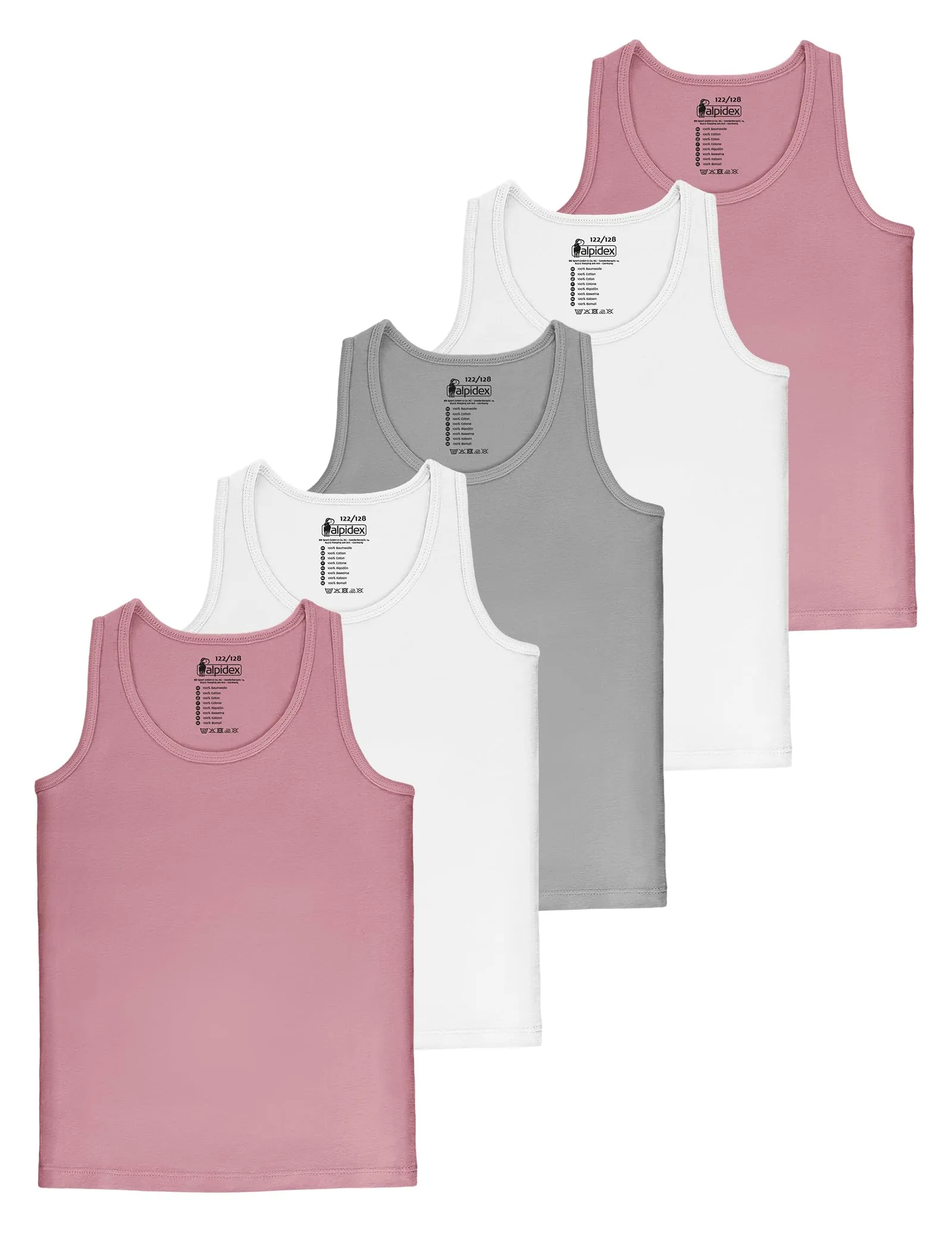 ALPIDEX Canottiera Bambina Set 5 Cotone Intima Bimba Candy 13-14 Anni - immagine 1