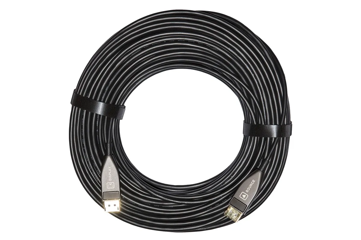 Cavo Video Aoc Fibra Ottica Collegamento Displayport 1.2 4K60Hz Ultra Hd Mt 50 - immagine 1