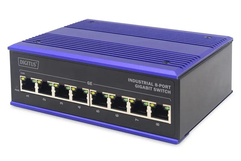 Switch Industriale 8 Porte Gigabit Din Rail - immagine 1