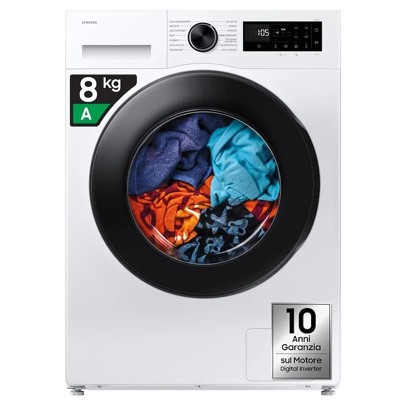 Samsung Lavatrice Ww80fg5l32aeet 8Kg Bianco - immagine 1