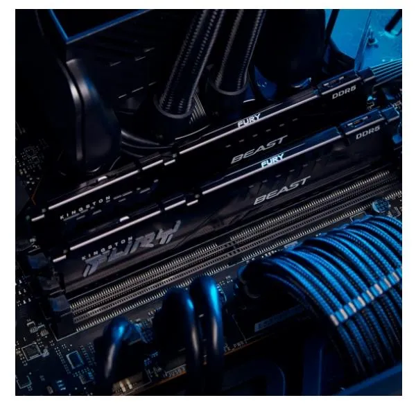 Kingston 64GB 6000MT/s DDR5 CL36 Dimm (kit Of 2) Fury Beast Black Expo KF560C36BBEK2-64 - immagine 1