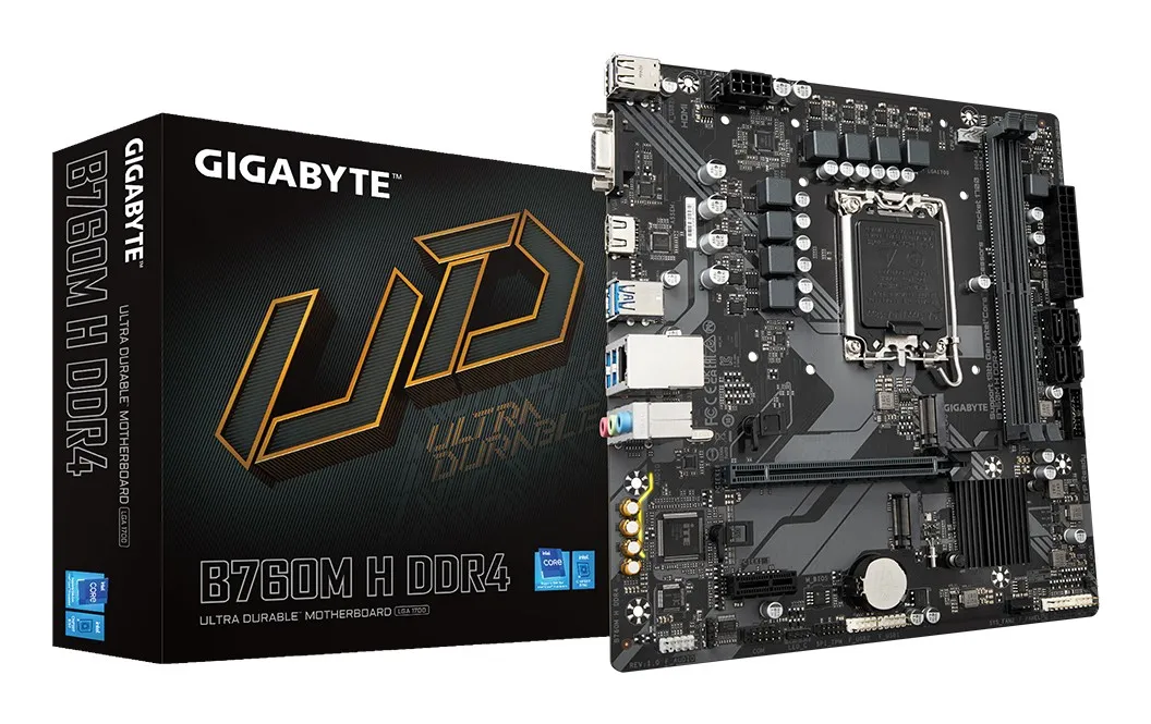 GIGABYTE B760M H DDR4 Scheda Madre - Supporta CPU Intel Core di 14a Generazione 6+1+1 Fasi VRM Digitale fino a 3200MHz DDR4 (OC) 2xPCIe 4.0 M.2 GbE LAN USB 3.2 Gen1 - immagine 1
