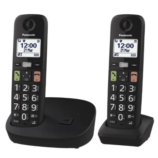 Panasonic Cordless TGU112 Tasti Grandi Duo KX-TGU112EXB - immagine 1