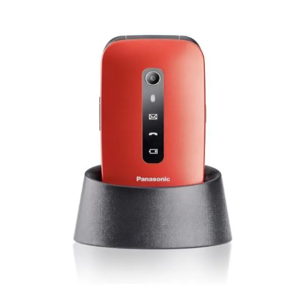 Panasonic Senior Phone TU550 Conchiglia Rosso KX-TU550EXR - immagine 1