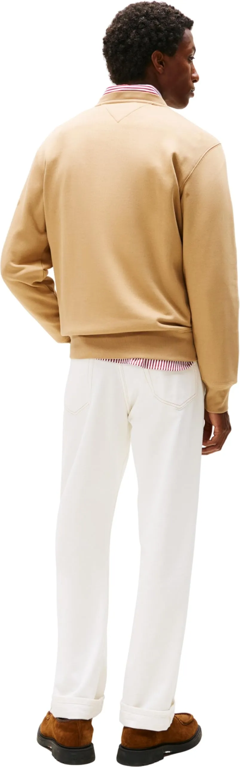 Tommy Hilfiger Uomo Felpa Tommy Logo Senza Cappuccio, Beige (Timeless Camel), XXL - immagine 2