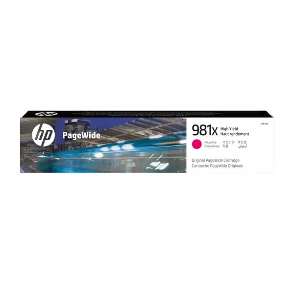 Hp Cartuccia Magenta Originale Ad Alta Capacità 981X Pagewide L0R10A - immagine 1