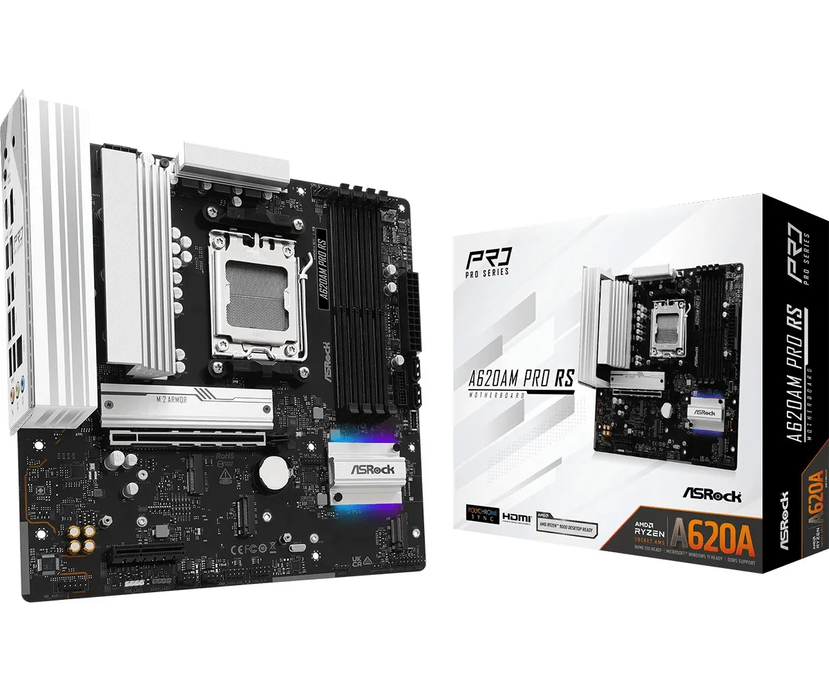 Asrock A620AM Pro RS AMD A620A Socket AM5 micro ATX - immagine 1