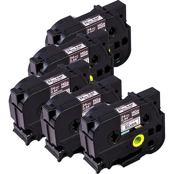 ORIGINALE Brother Nastro Nero su argento HGe-M951V5 HGE-M951V5 - immagine 1