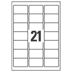 Avery Etichette Per Indirizzi 63 5X38 1 - X Foglio N 21 (25FF.) Laser (conf.da 525 Etichette) L7560-25 - immagine 1