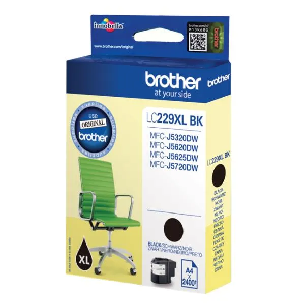 Brother Cartuccia Nero Per MFC-J5320DW/J5620DW/J5720DW Durata 2400 Pagine LC229XLBK - immagine 1