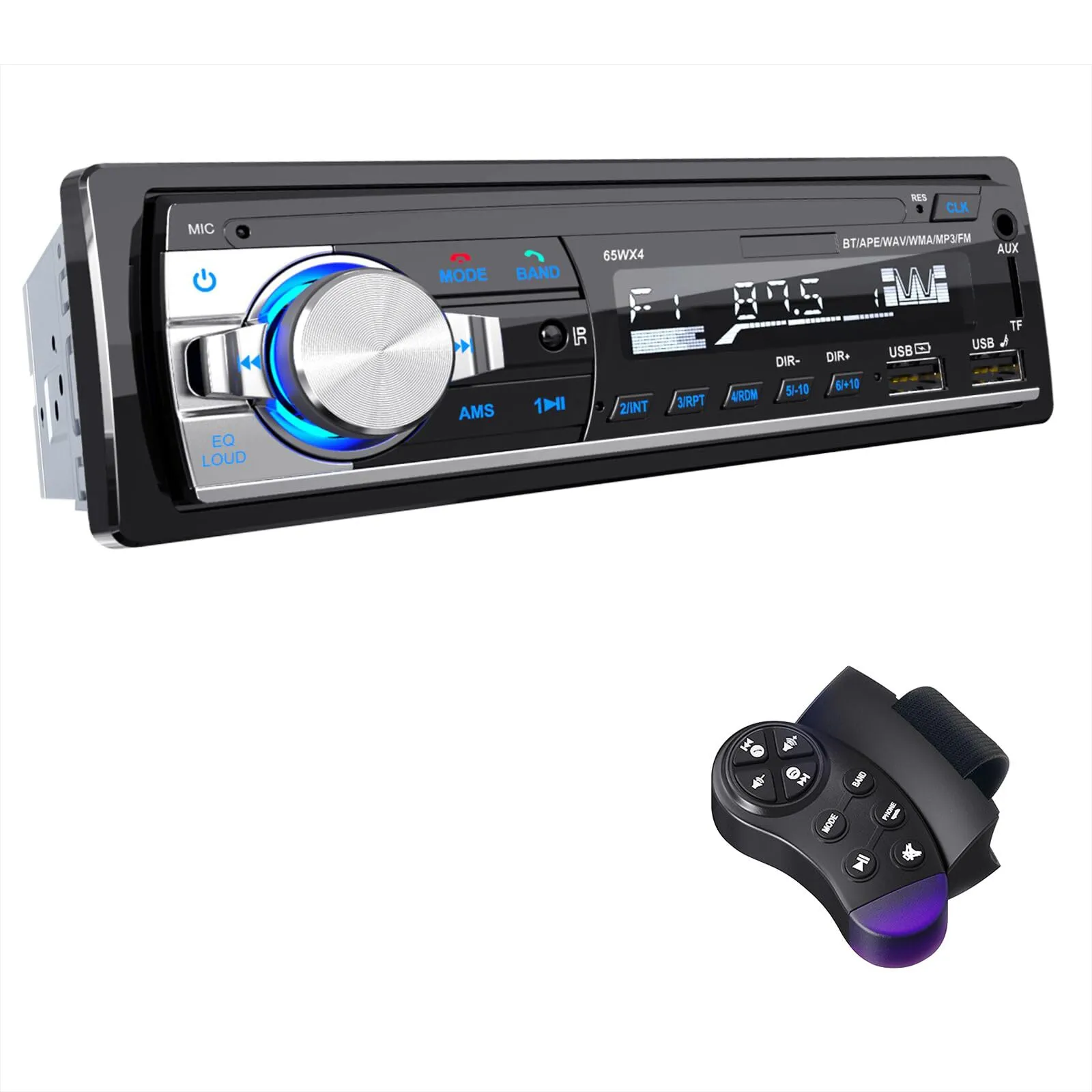 RDS Autoradio Bluetooth 5.0,CENXINY Autoradio 1DIN Stereo Auto Bluetooth - immagine 1