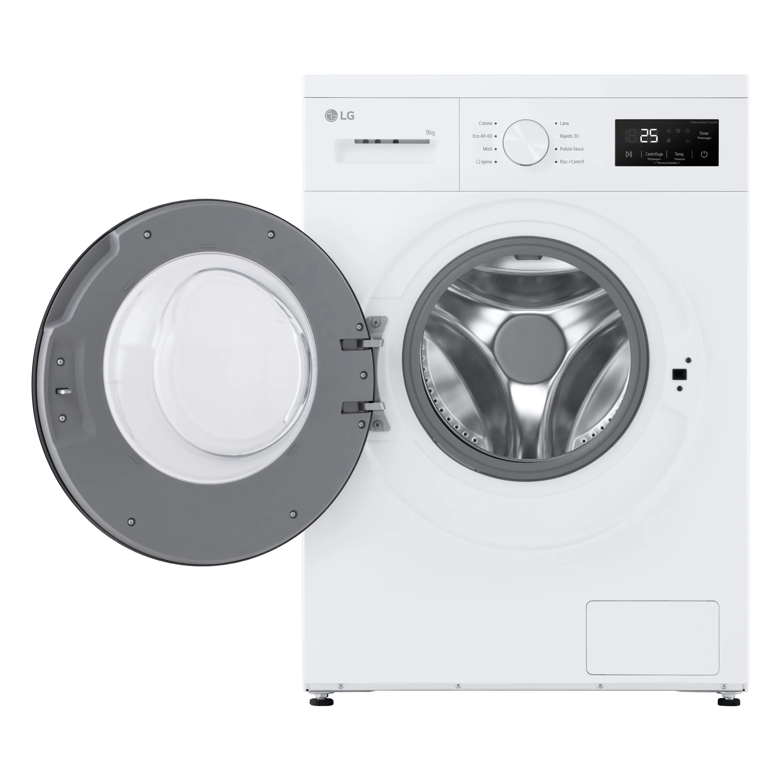 LG F4NA1009NWK Lavatrice 9 kg Serie A1, Classe A, 1400 Giri, Vapore - immagine 2
