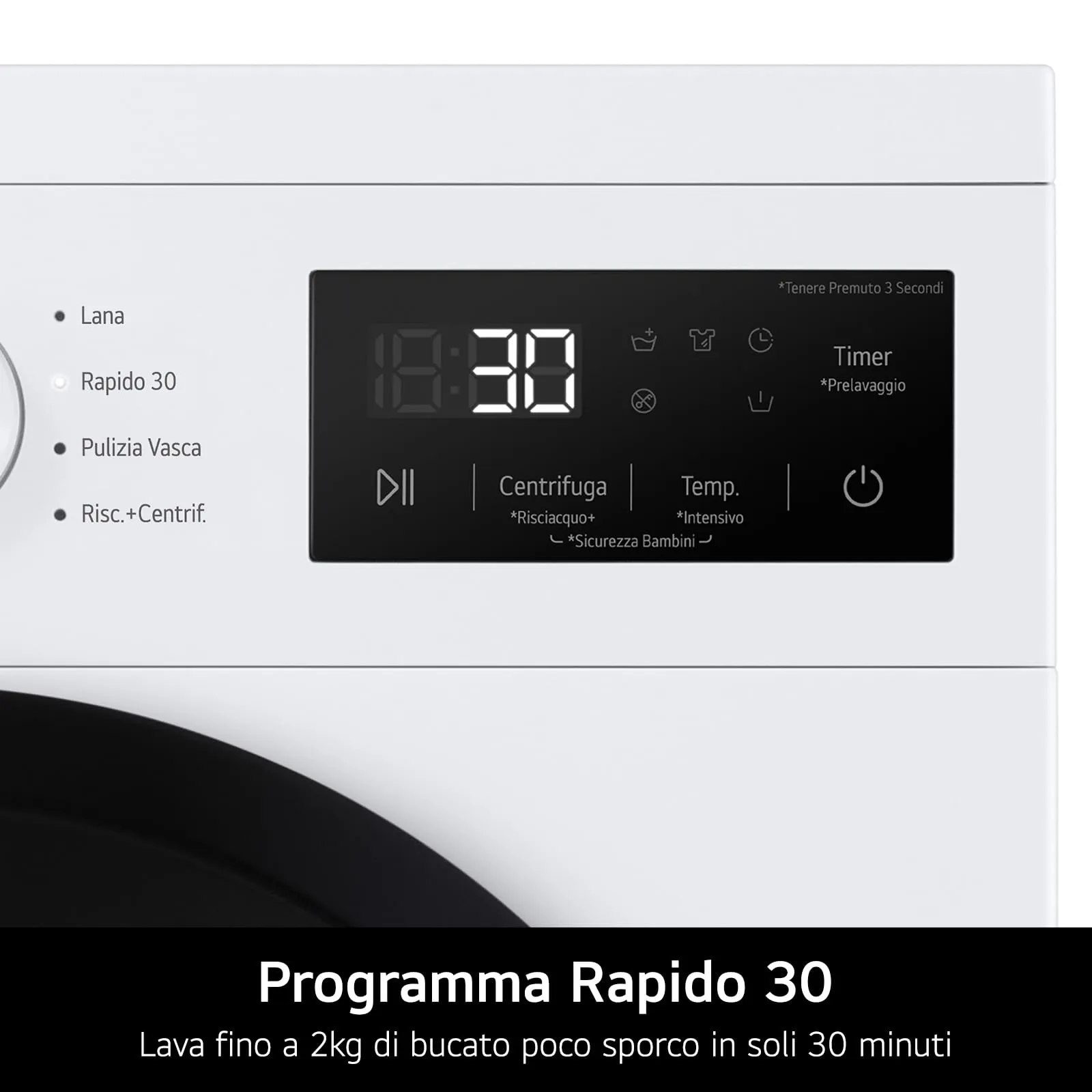 LG F4NA1009NWK Lavatrice 9 kg Serie A1, Classe A, 1400 Giri, Vapore - immagine 4