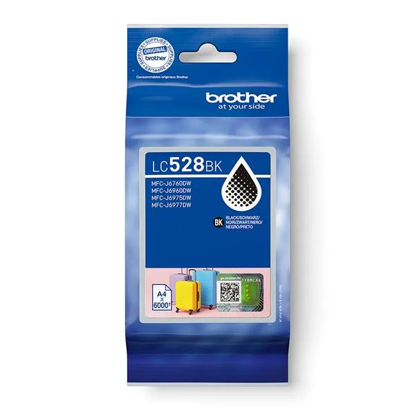 Brother Cartuccia Da 6.000 Pagine Nero X MFCJ6760DW E MFCJ6960DW LC528BK - immagine 1