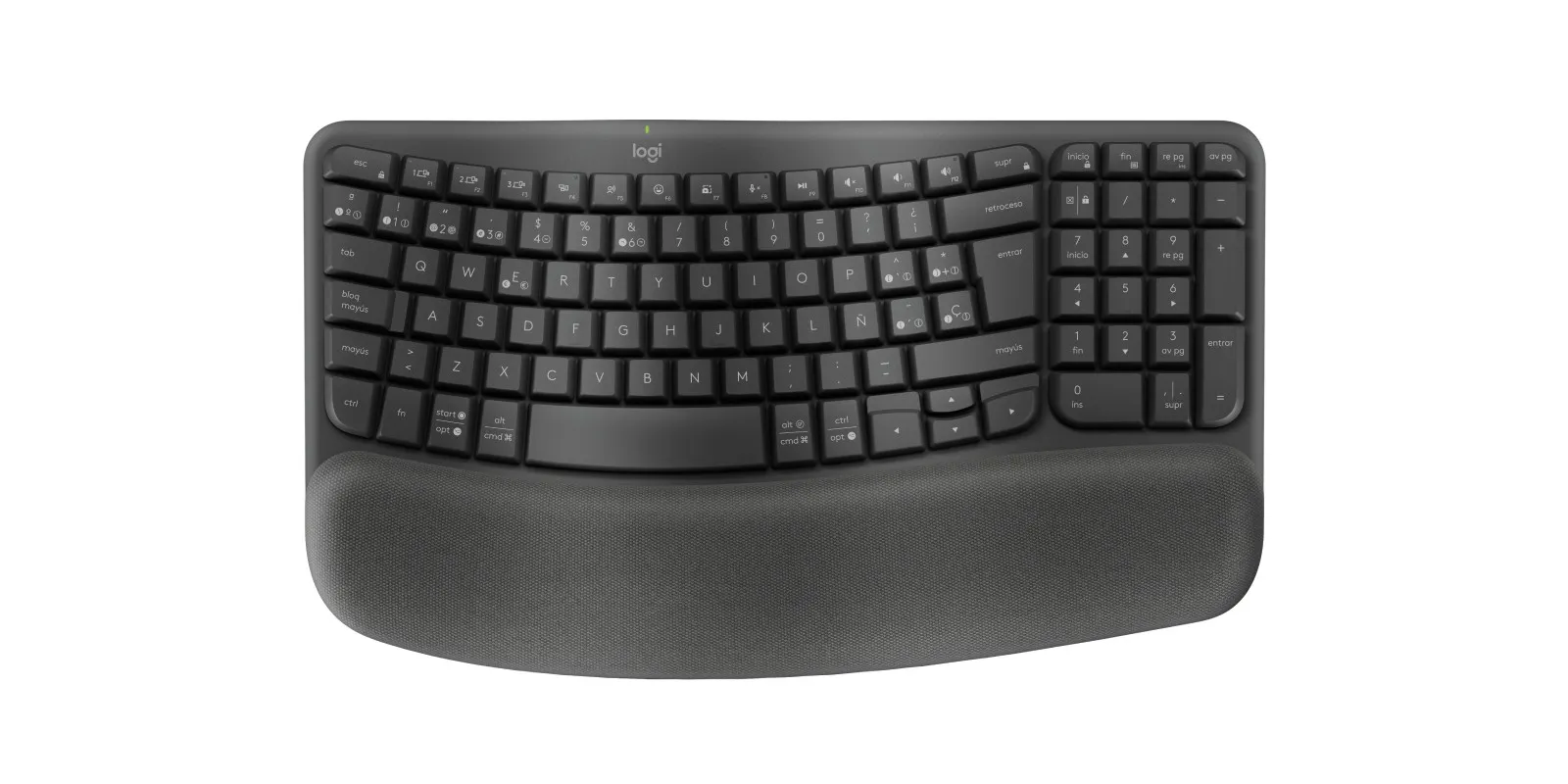 Logitech 920-012296 tastiera Ufficio RF senza fili + Bluetooth QWERTY Spagnolo Grafite - immagine 1