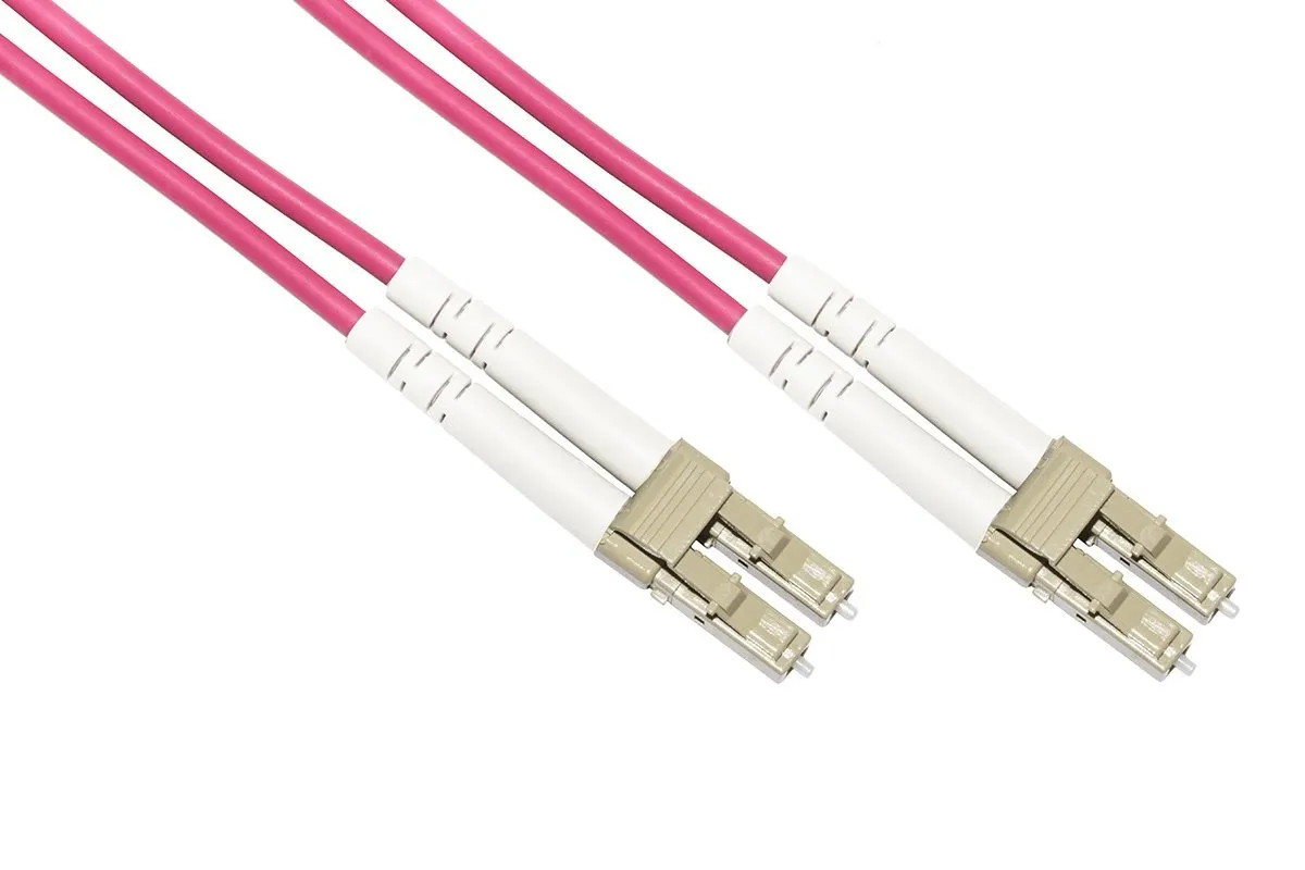 Cavo Fibra Ottica 5Mt Lc/Lc 10*Pz Multimodale Duplex Om4 50/125 Lsoh - immagine 1