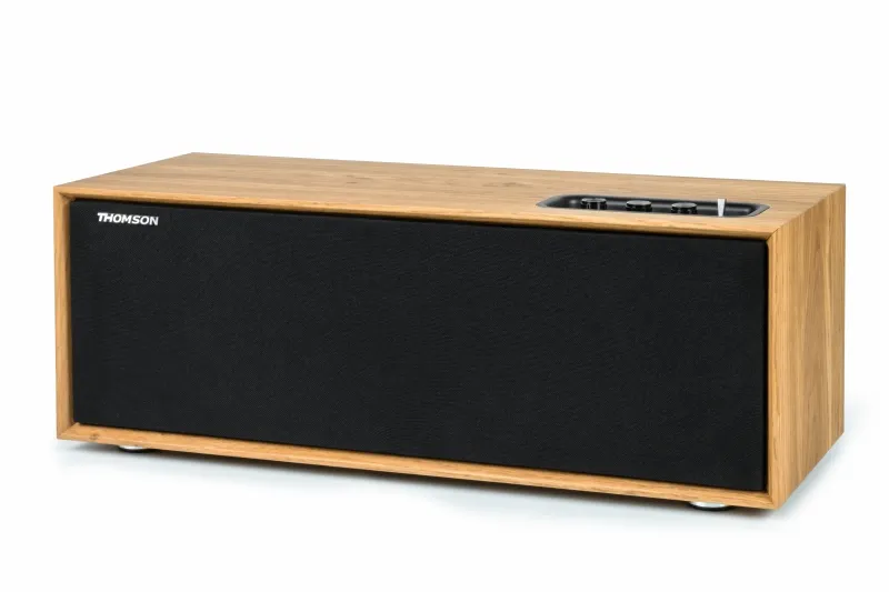 Sistema stereo Thomson WS702 2.1 - Bluetooth - Potenza musicale 150 W - Colore legno - immagine 1