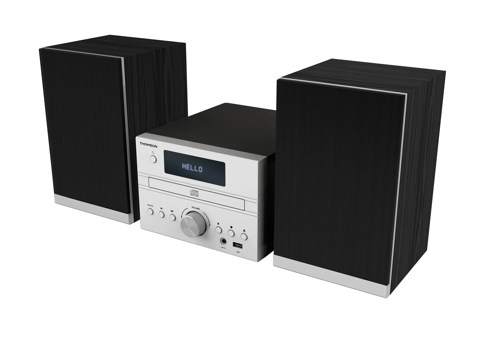 Thomson MIC122BT set audio da casa Microsistema audio per la casa 50 W Nero Argento - immagine 1