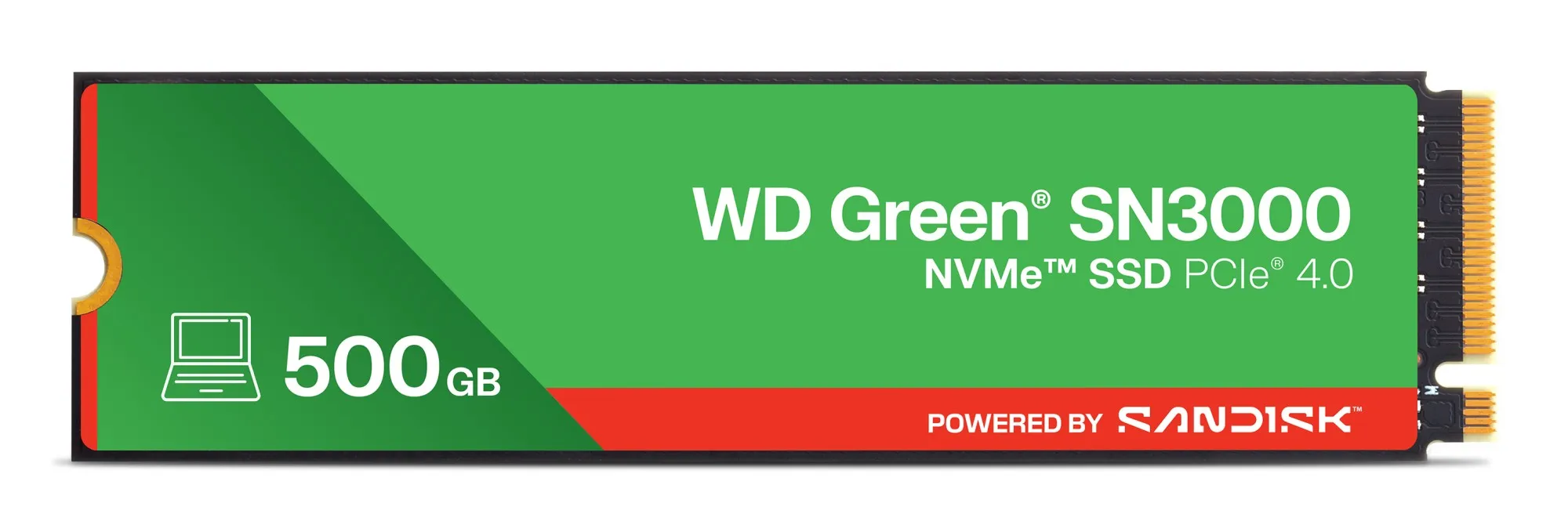 Western Digital Green WDS500G4G0E-00CPS0 drives allo stato solido 500 GB M.2 PCI Express 4.0 NVMe QLC 3D NAND - immagine 1