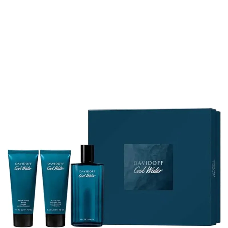 Davidoff Davidoff Cool Water Eau de Toilette Cofanetto 125 ML Eau de Toilette + 75 ML Shower Gel + 75 ML After Shave Balm - 125 ML Eau de Toilette + 75 ML Shower Gel + 75 ML After Shave Balm - immagine 1