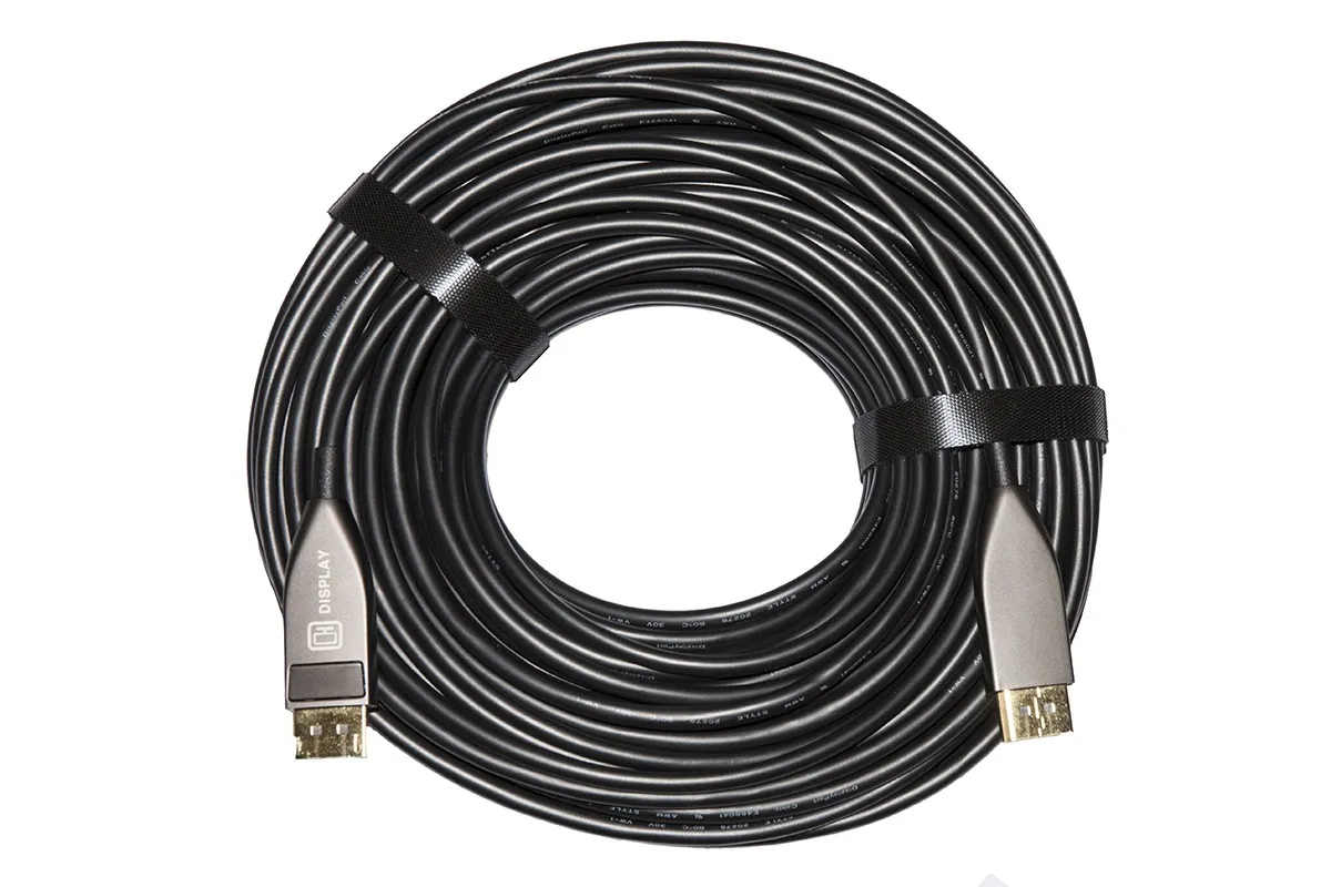 Cavo Video Aoc Fibra Ottica Collegamento Displayport 1.2 4K60Hz Ultra Hd Mt 40 - immagine 1