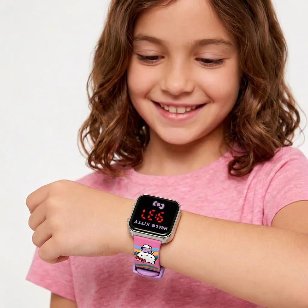 Kids Licensing Orologio digitale per ragazze automatico con cinturino in plastica HK50201, Hello Kitty, rosa - immagine 5