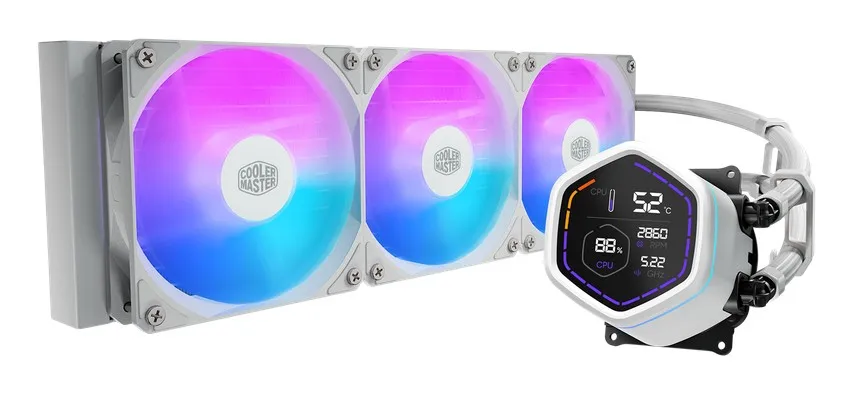 Cooler Master MasterLiquid Core Nex Digital Processore Kit di raffreddamento a liquido 12 cm Bianco - immagine 1