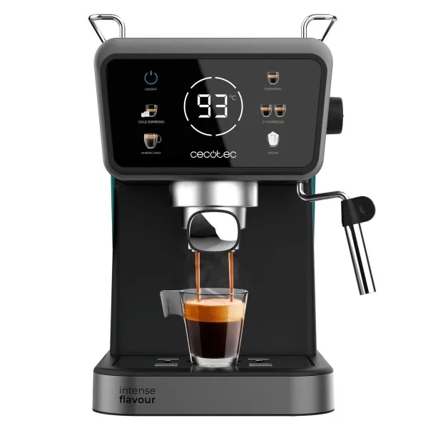 Cecotec Power Espresso Touch Macchina per caffè espresso a freddo con lancia vapore - Capacità 15 l - Pressione 20 bar - Scaldatazze - Lancia vapore - Temperatura regolabile - Touchscreen - Nero - immagine 1