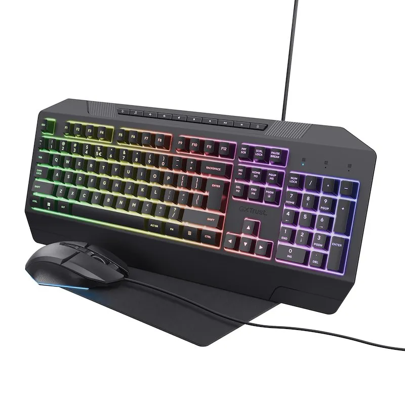 Trust Tastiera + Mouse gaming GXT791 3-IN-1 BUNDLE IT Black - immagine 1