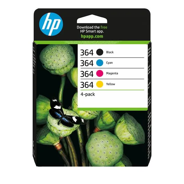 Hp Confezione Da 4 Cartucce Originali Di Inchiostro nero/ciano/magenta/giallo 364 N9J73AE#LS1 - immagine 1