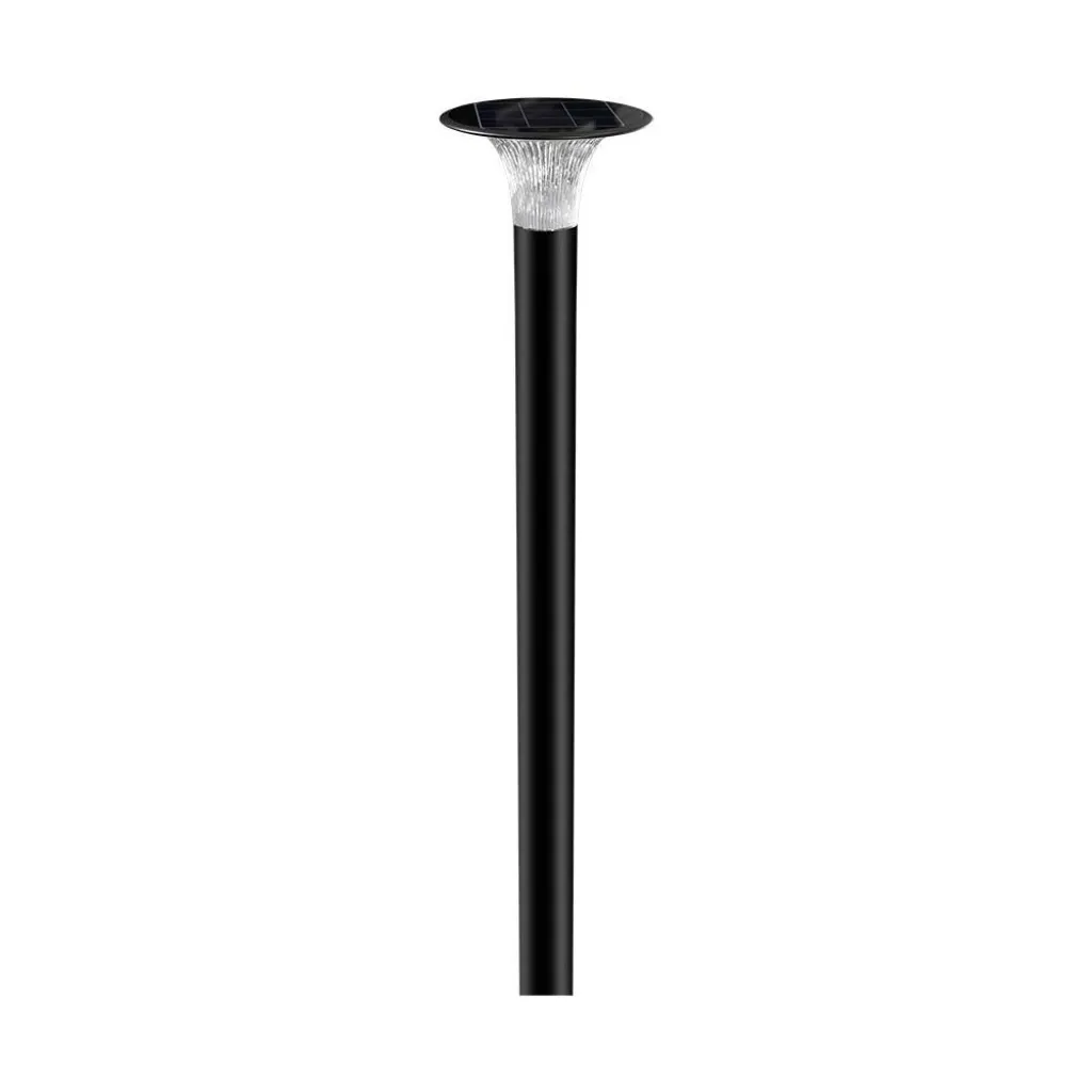 V-TAC Lampada LED Solare 15W da Terra con Palo e Batteria LiFePO4 3.2V Colore Nero CCT: 6000K+4000K IP65 - immagine 1