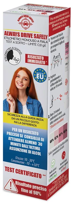 Always Drive Safely Etilometro Monouso a Fiala - immagine 1