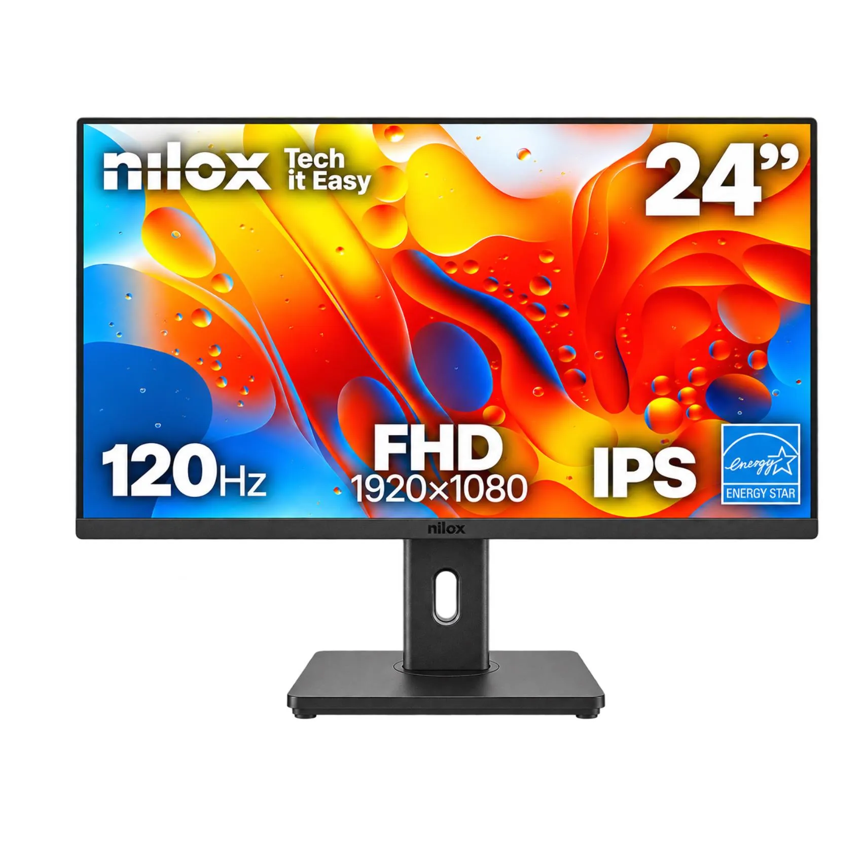 Nilox Monitor 24 Ips FHD Speaker Vga Hdmi Dp Reg Energy Star NXM24REGES120 - immagine 1