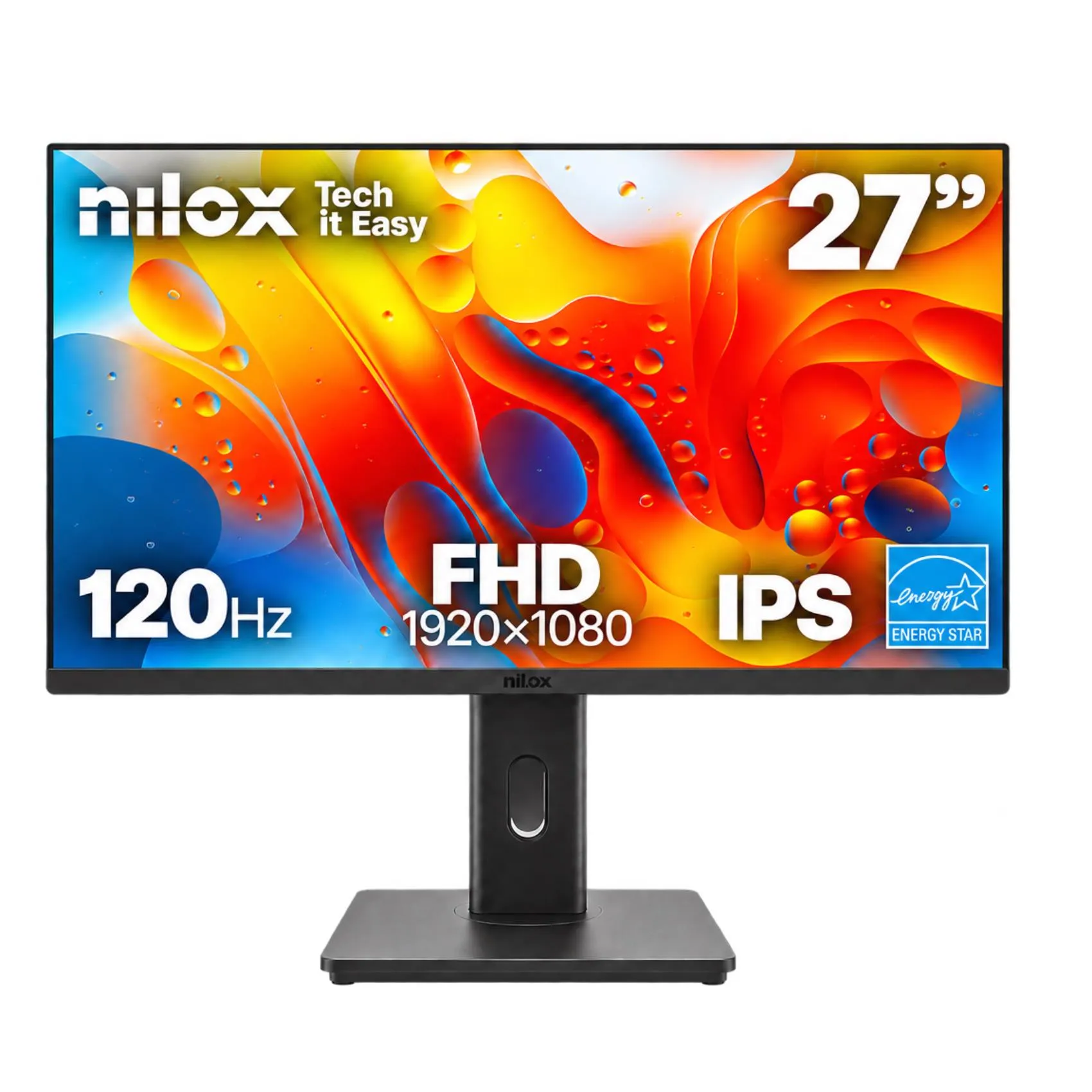 Nilox Monitor 27 Ips FHD Speaker Vga Hdmi Dp Reg Energy Star NXM27REGES120 - immagine 1