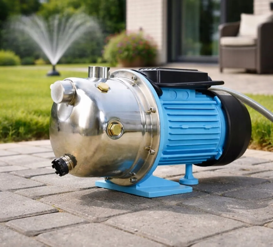 Pompa ad Acqua JS 1100 (1100 W, 3600 l/h, altezza max. 50 m) – Pompa ad Acqua Elettrica in Acciaio Inox - Per Acqua Pulita - Pompa da Giardino - Pompa di Superficie - Pompa da Irrigazione - immagine 2