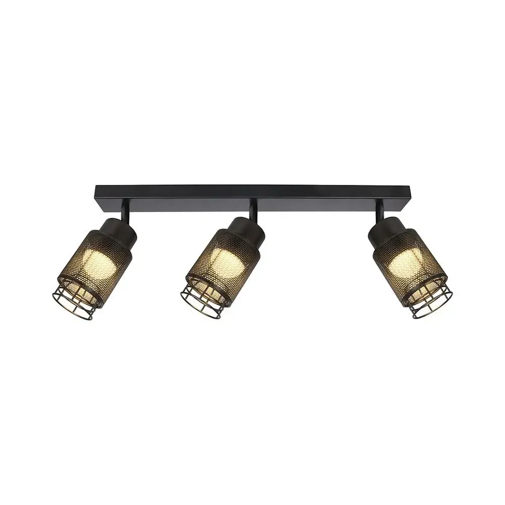 3X6W Led Decorative Ceiling Lamp (L400*W70*H30Mm) 3000K Matt Black Body - immagine 1