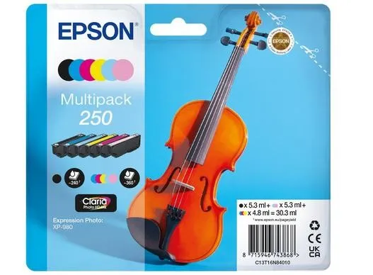 ORIGINALE Epson Multipack nero / ciano / magenta / giallo / ciano (chiaro) / C13T16N84010 250 2040 pagine - immagine 1