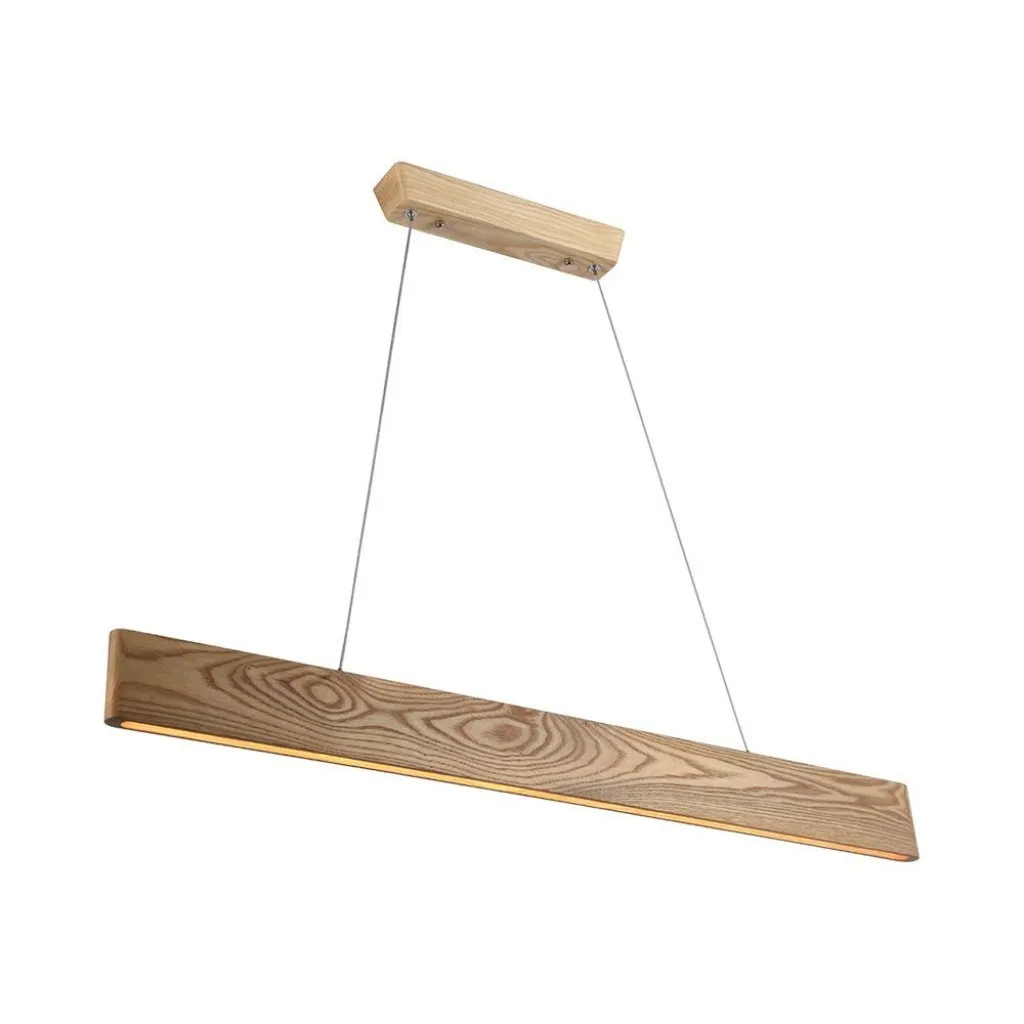 V-TAC Lampadario LED con Plafoniera a Sospensione 10W dal Design Moderno in Legno H1200x900mm 3000K - immagine 1